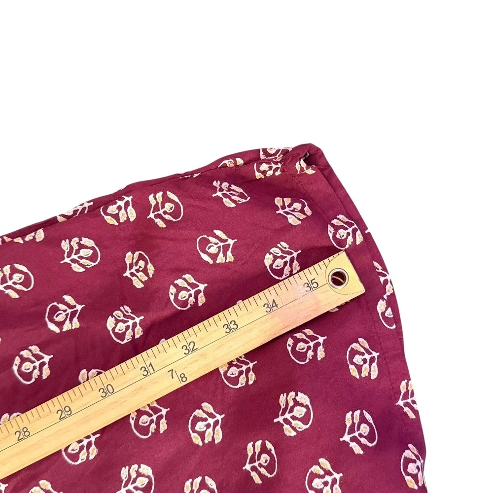 Old‎ Navy Womens XL Short Tunic Dress Floral Print Maroon Casual BOHO Festival